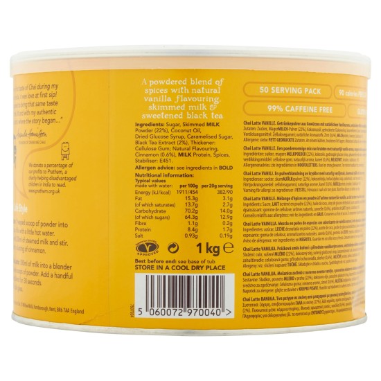 Drink Me Chai Vanilla Chai Latte 1kg Drink Me Chai Vanilla Chai Latte 1kg