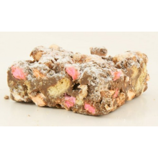 "Rocky Road" Slice (20 x 70g) - Chocolate base with marshmallow & biscuit pieces "Rocky Road" Slice (20 x 70g) - Chocolate base with marshmallow & biscuit pieces