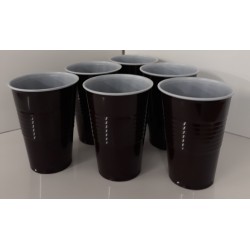 Vending brown/white 9oz cups plastic