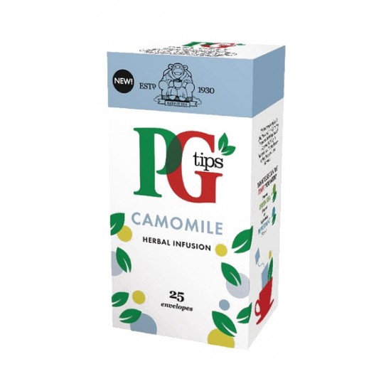 PG tips 6 x 25 Camomile Tea Enveloped Bags PG tips 6 x 25 Camomile Tea Enveloped Bags