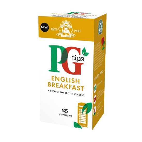 PG tips 6 x 25 English Breakfast Tea Enveloped Bags
