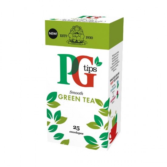 PG tips 6 x 25 Green Tea Enveloped Bags PG tips 6 x 25 Green Tea Enveloped Bags