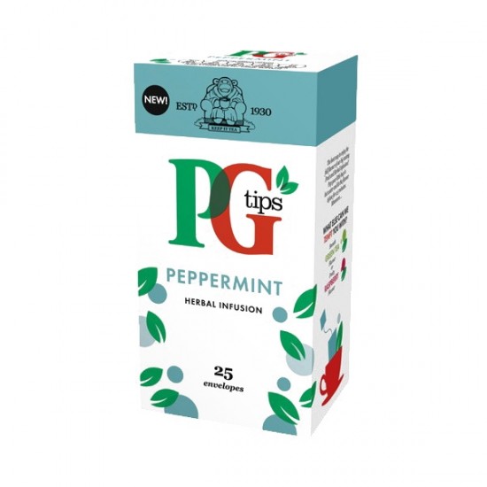 PG tips 6 x 25 Peppermint Tea Enveloped Bags PG tips 6 x 25 Peppermint Tea Enveloped Bags