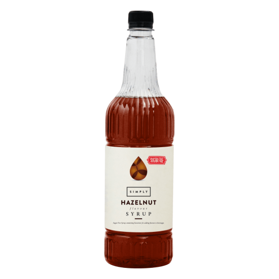 Coffee syrup - IBC Simply Hazelnut Sugar Free Syrup (1LTR) - Vegan, Nut-Free & Halal Certified