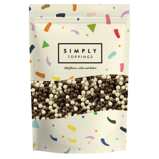 Simply Mini Milk, White & Plain Chocolate Coated Balls (500g)